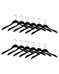 12er Kleiderbügel Set ECO 6600 schwarz n