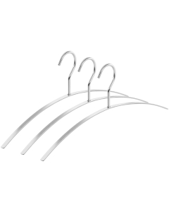 3er Kleiderbügel Set Style Edelstahl verchromt