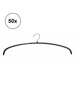 50 Stück Kleiderbügel Basic schwarz 46 cm 2. Wahl mit Schönheitsfehlern