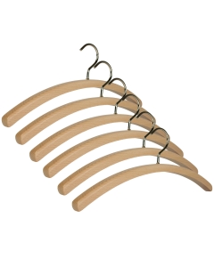 6er Garderobenbügel Set 501 Premium natur n