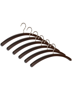 6er Garderobenbügel Set 501 Premium nuss n