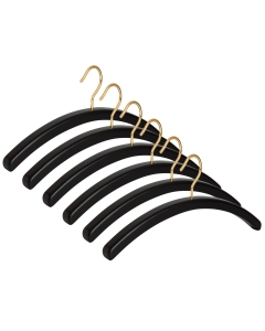 6er Garderobenbügel Set 501 Premium schwarz m