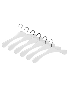 6er Garderobenbügel Set ECO 1112 Premium weiß s