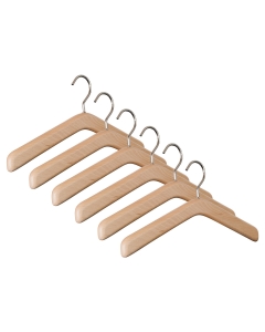 6er Garderobenbügel Set ECO 508 Premium natur