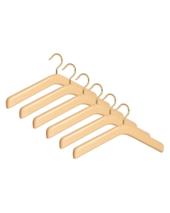 6er Garderobenbügel Set ECO 508 Premium natur m