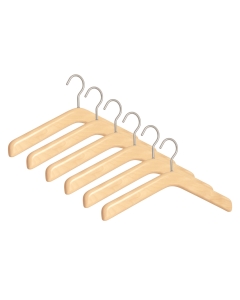 6er Garderobenbügel Set ECO 508 Premium natur sl