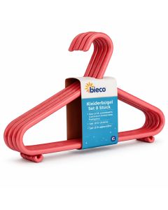 Kinder Kleiderbügel bieco 8er Set beere