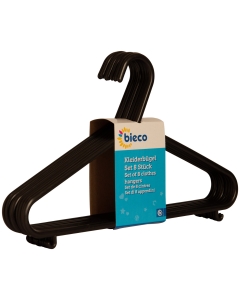 Kinder Kleiderbügel bieco 8er Set schwarz