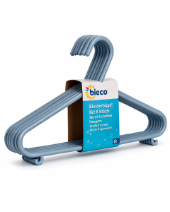 Kinder Kleiderbügel bieco 8er Set trend blau